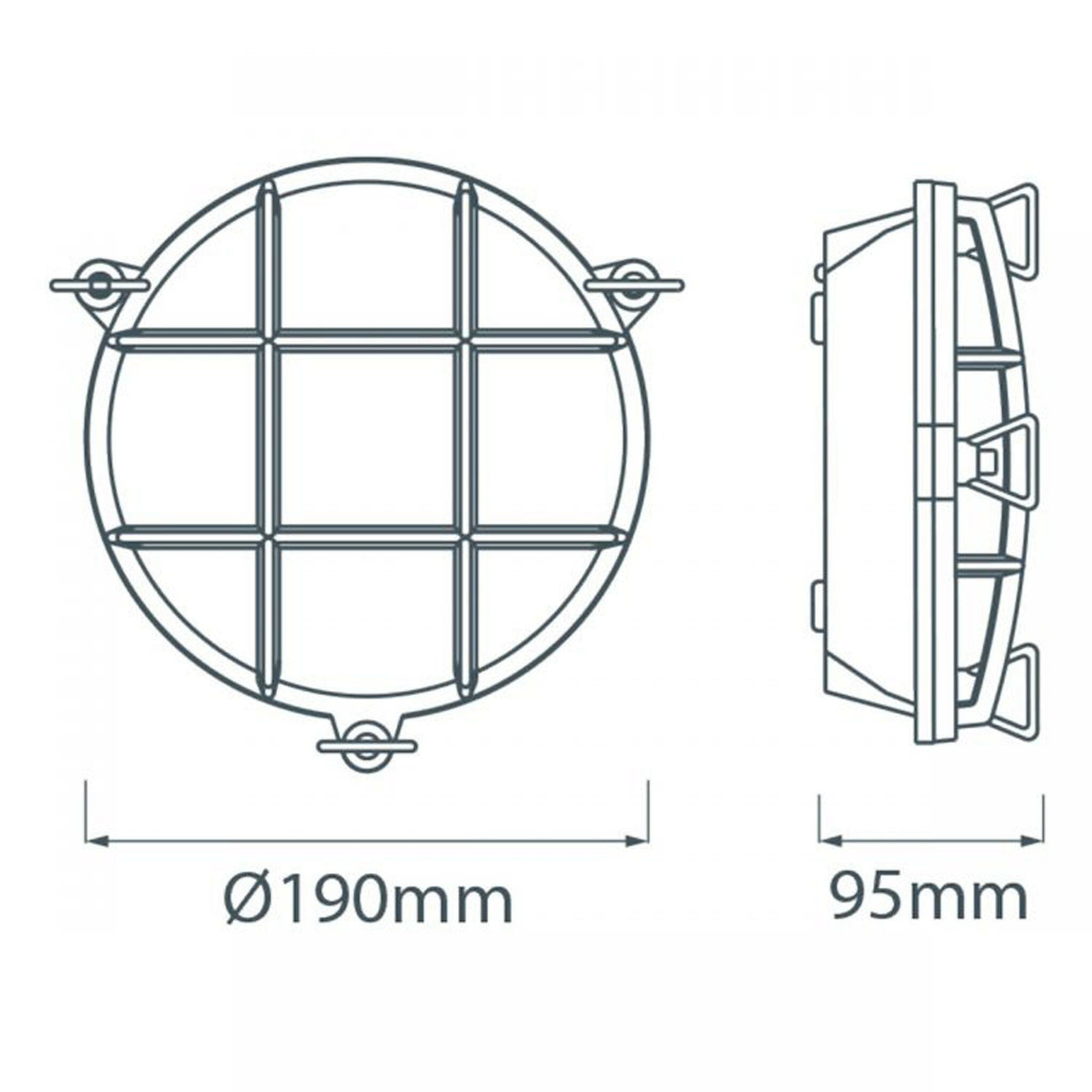 Medium Round Bulkhead Light PARTS ONLY - Ex Shop Display.