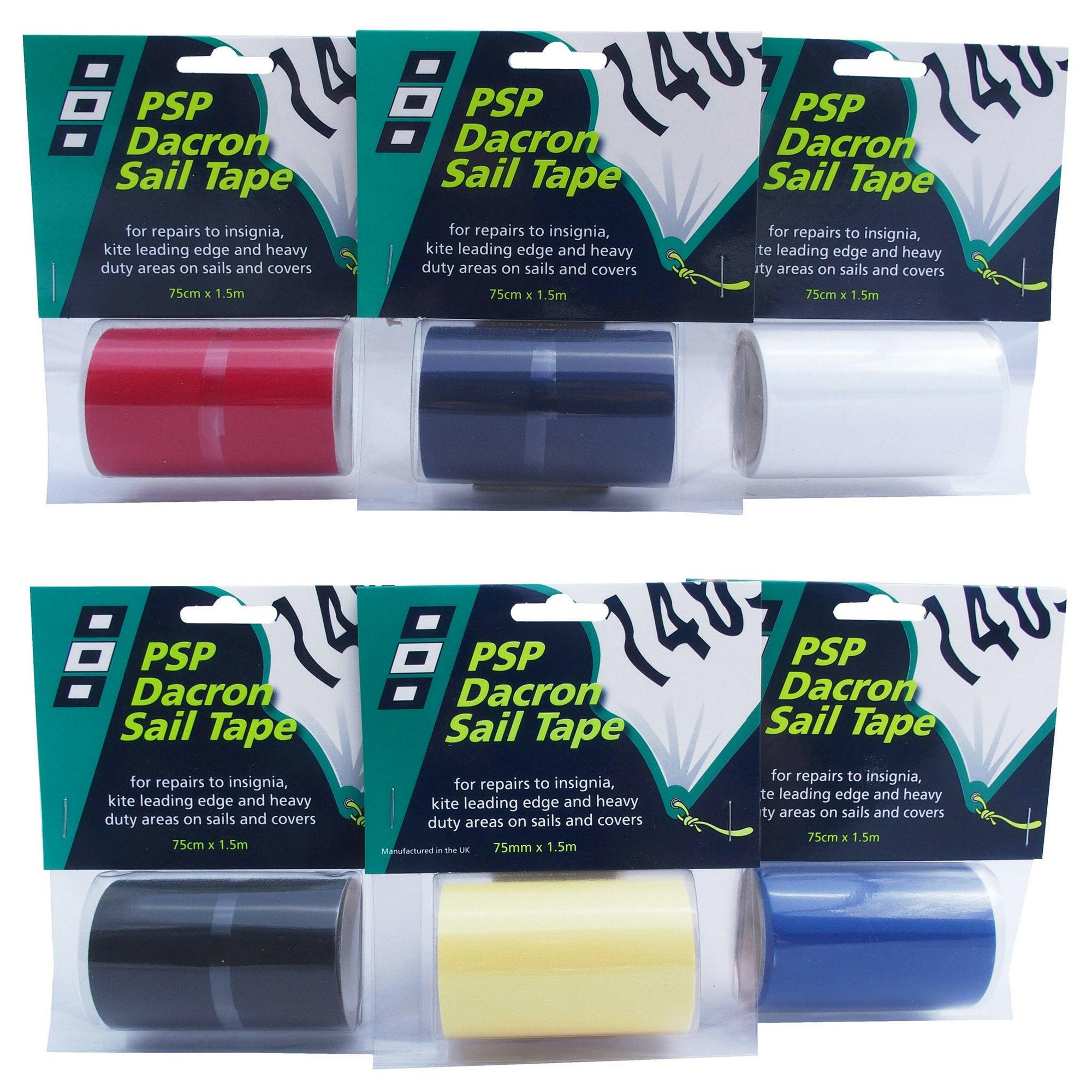 PSP Dacron Sail Tape: 75 mm x 1.5 m.