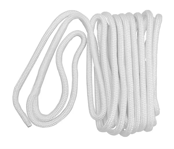 Rope Mooring Line - Polyester - White - 10mm - 8m