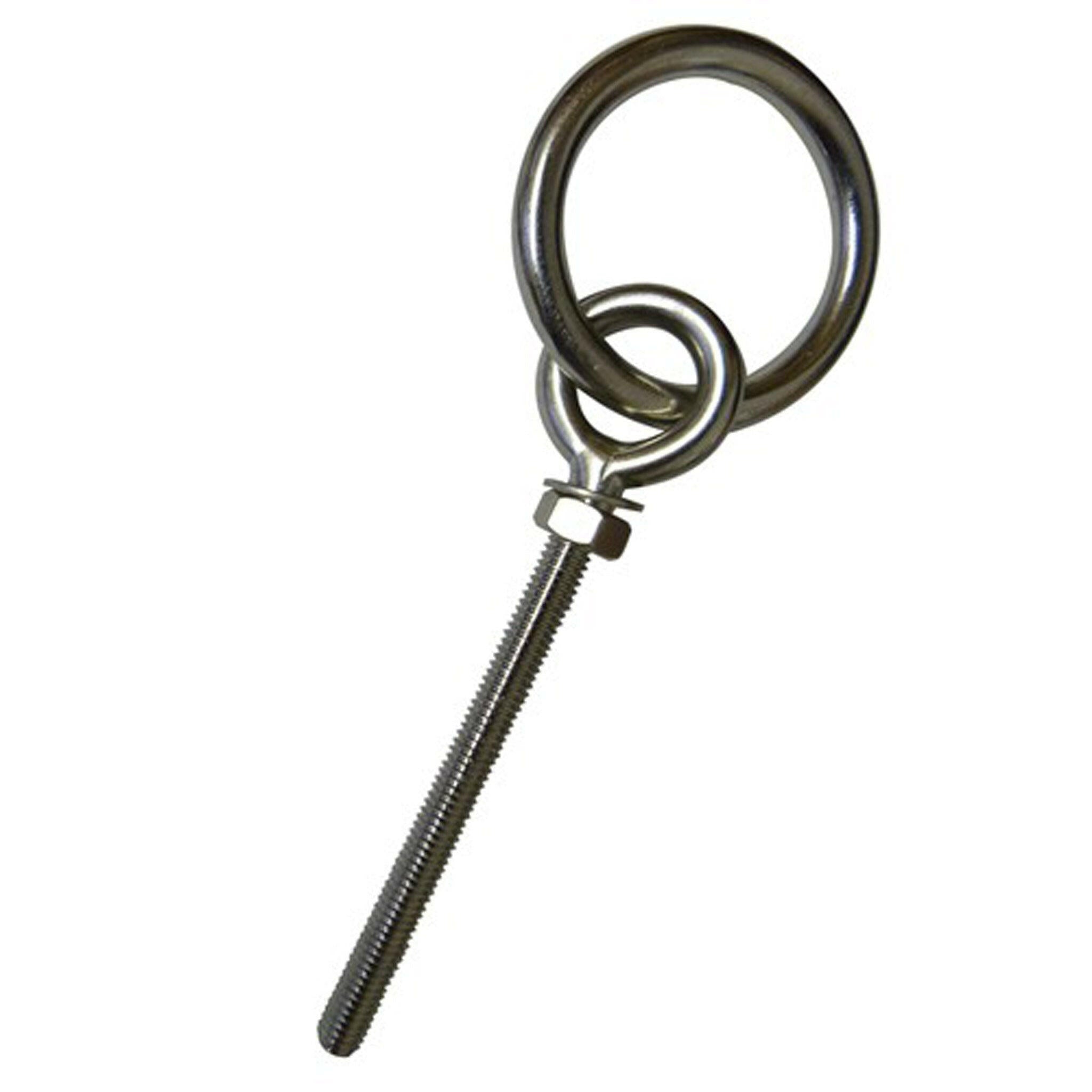 Long Shank Ring Bolt M6 - Stainless Steel - Arthur Beale