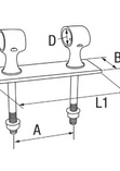 Davey Bronze bar cleat stanchion.