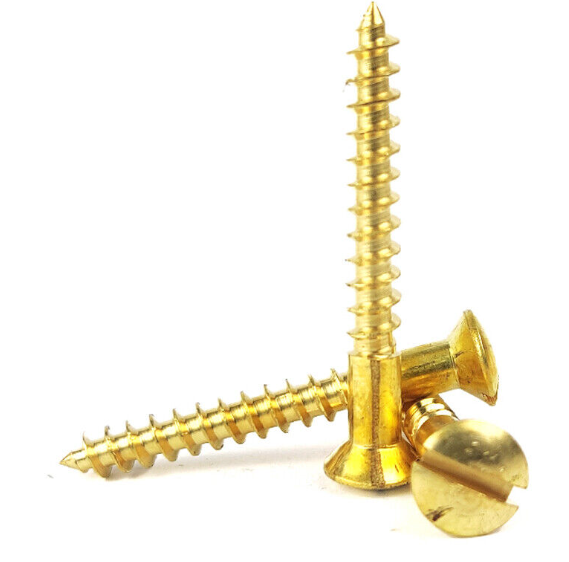 Slotted Brass Woodscrews.