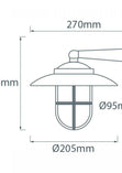 Side Arm Wall Light (With Hood & Grill).