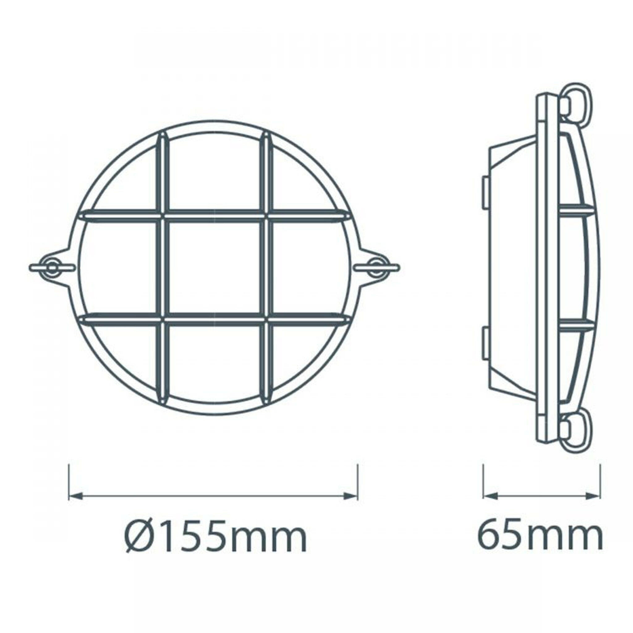 Small Round Bulkhead Light - 155 mm diameter.