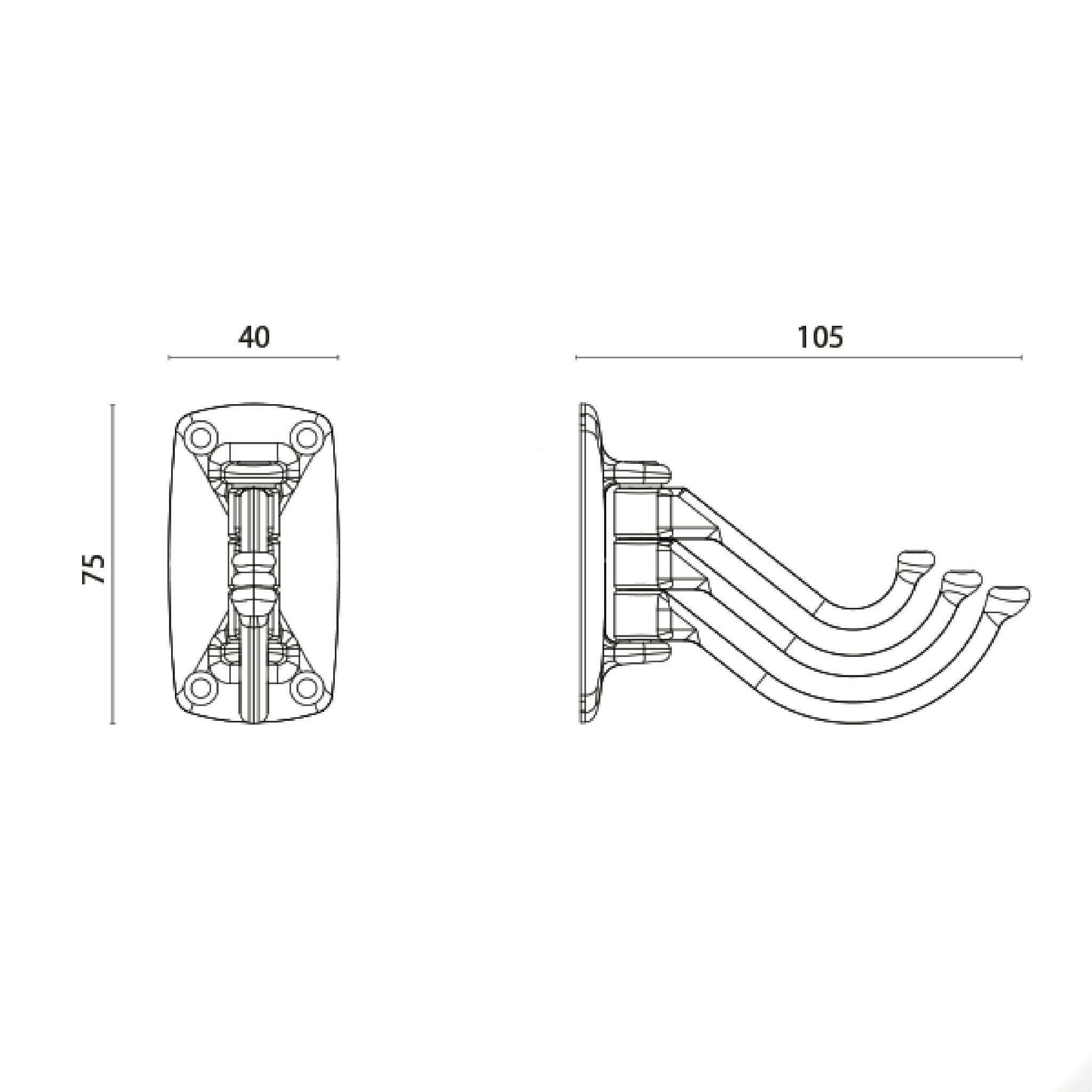 Triple Coat Hook - Arthur Beale