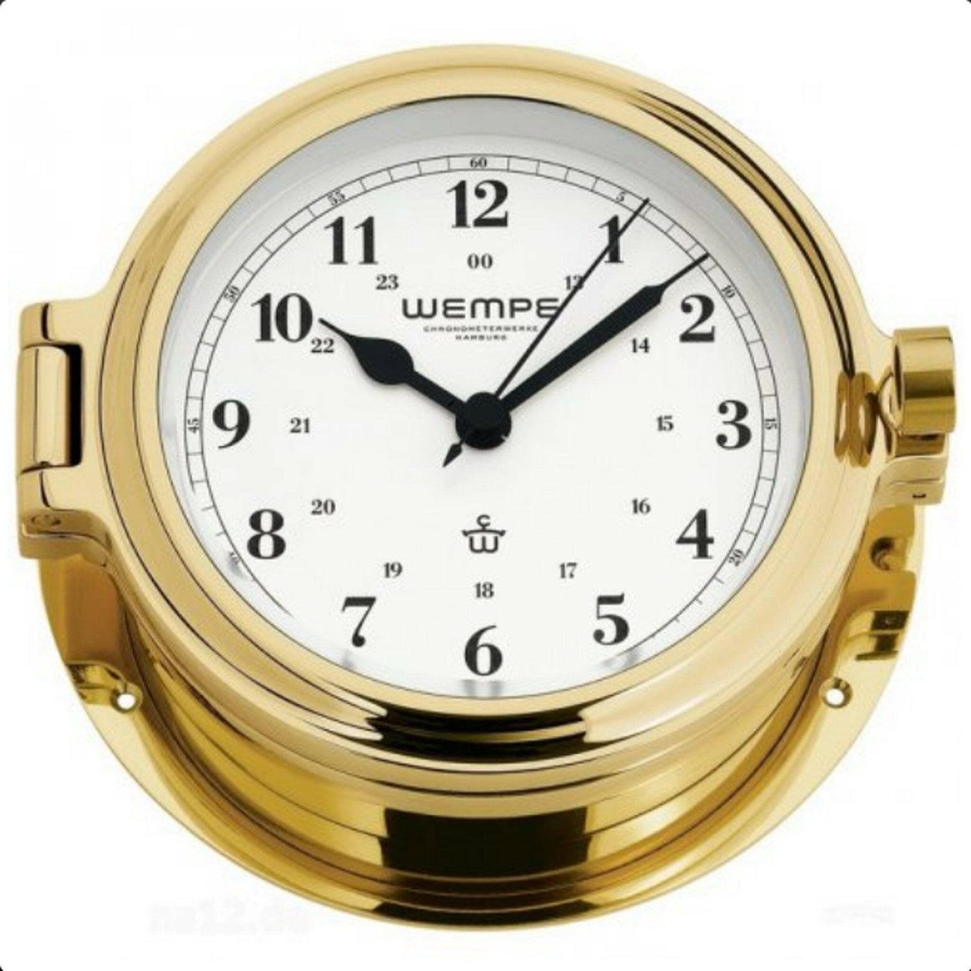 Wempe Cup Clock Brass Arabic 140 mm - Arthur Beale