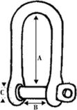 Wichard Long Captive Pin D Shackle.