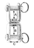 Wichard Swivel - Fork and Fork Clevis Pin.