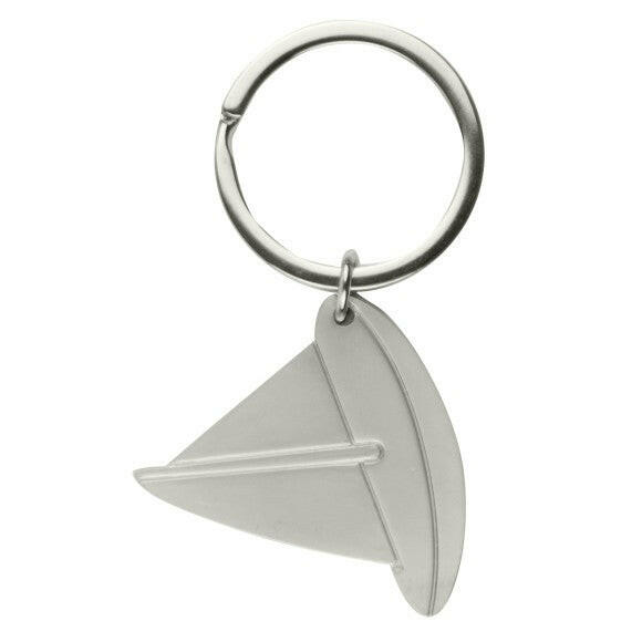 Brushed Steel Yacht Keyring.