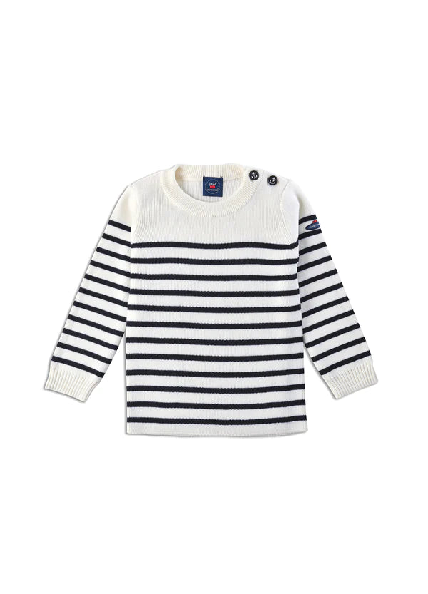 Saint James Moussaillon striped sailor jumper for kids.