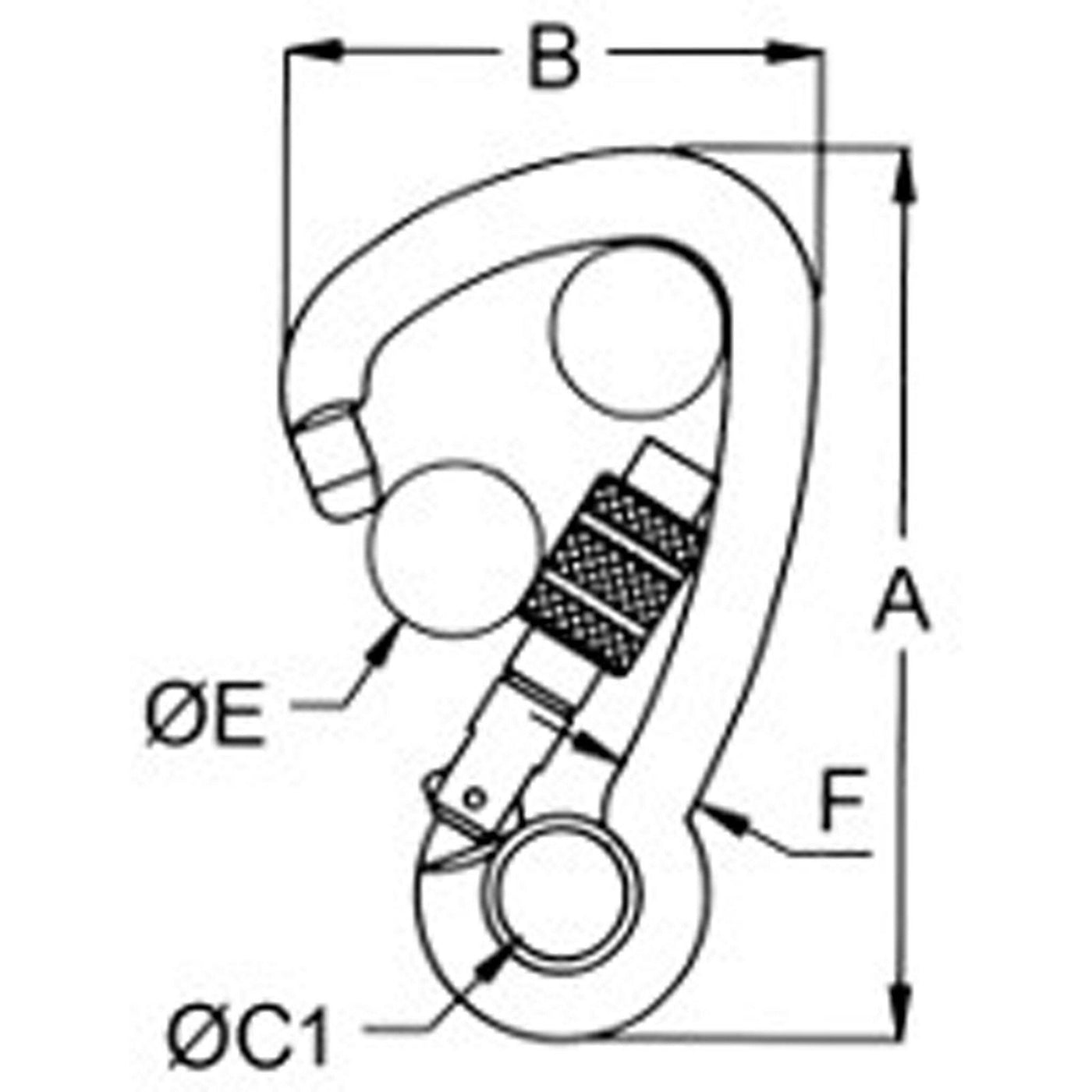 Kong Asymetric Screw Lock Carbine Hook - Arthur Beale